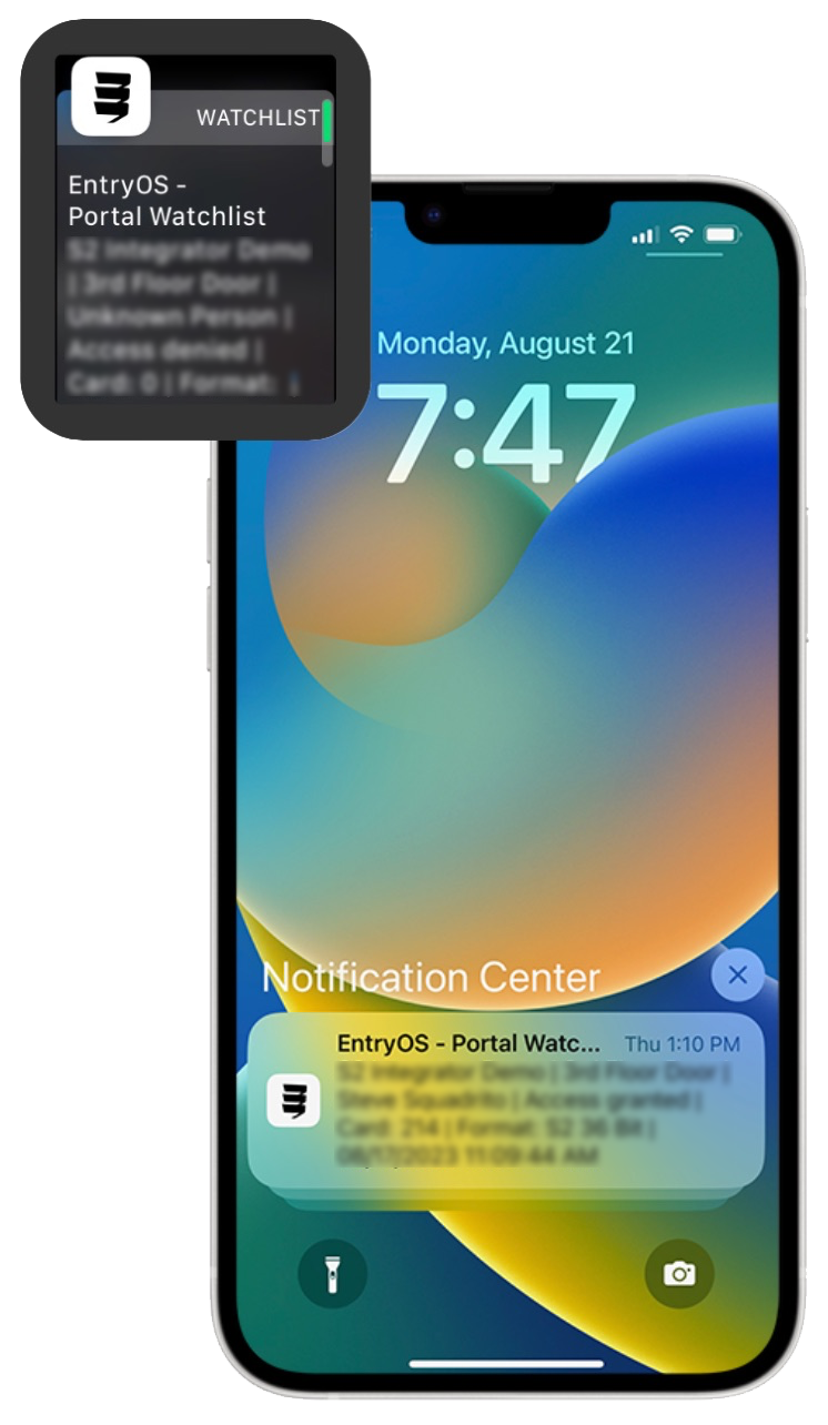 EntryOS WatchList App for iPhone